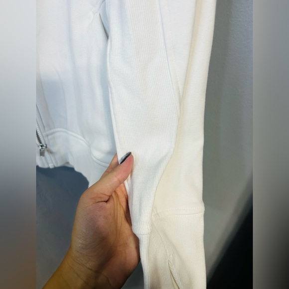 Athleta White Hoodie Size L - Picture 5 of 10